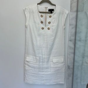 JCrew white linen dress, size 4